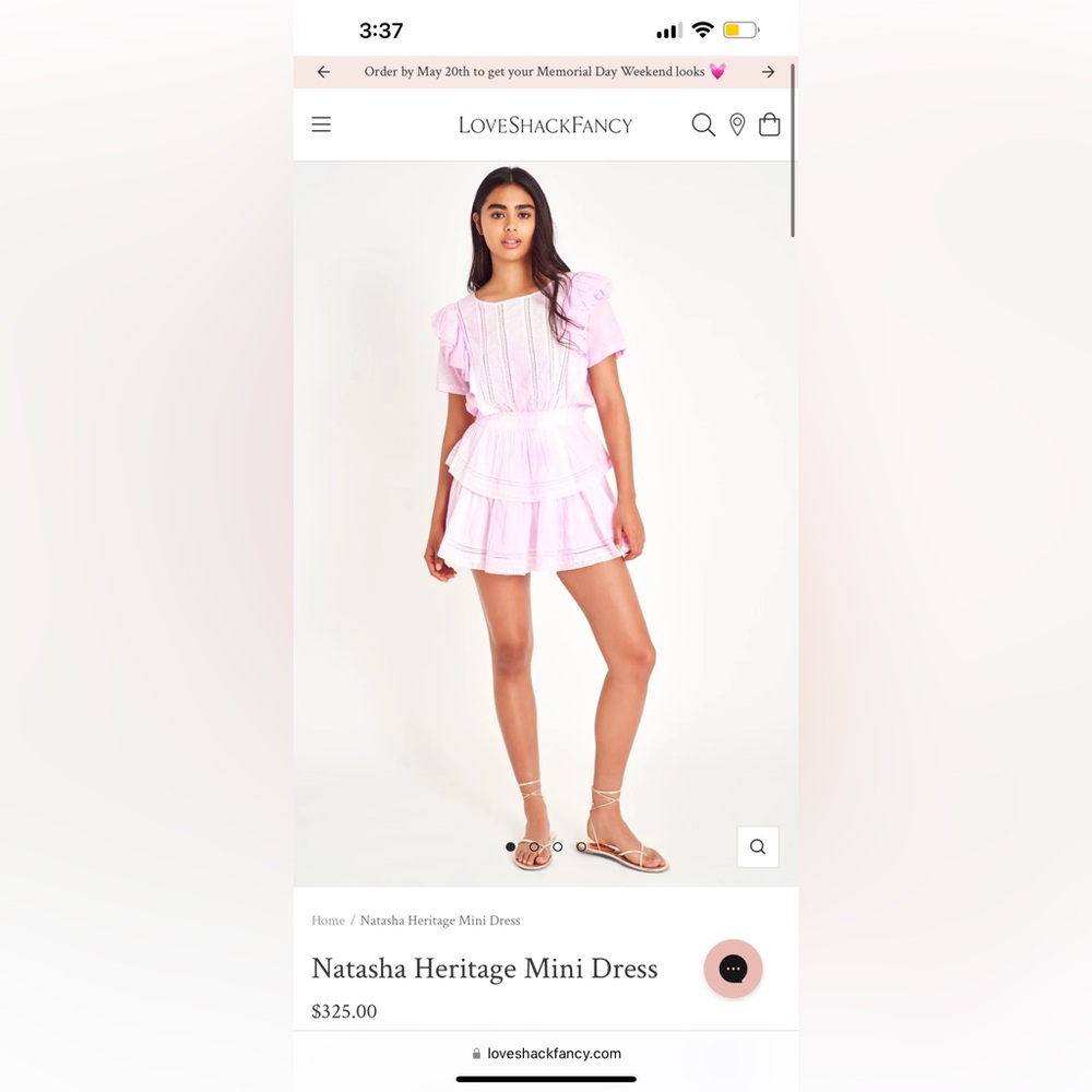LoveShackFancy Pink Peony Natasha Dress